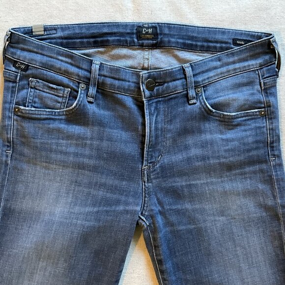 Citizens of Humanity Arielle Mid Rise Slim Jeans, Dark Wash, Sz 28 - Picture 3 of 14
